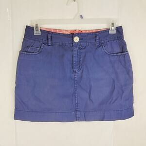 Vineyard Vines blue cotton mini skirt Size 6 coastal preppy casual